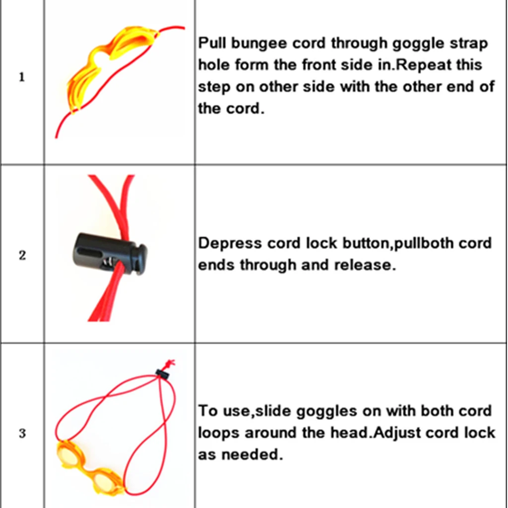 10 Pieces Universal Adult Kids Swim Goggles / Dive Mask Elastic Strap Shock Cord Elastic Swim Goggles Strap