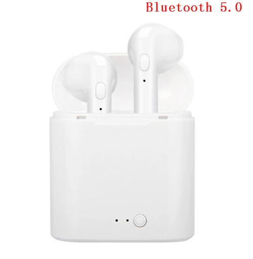 Горячая i7s TWS мини беспроводные Bluetooth наушники-капельки со стерео гарнитурой с микрофоном для iphone samsung Xiaomi для всех смартфонов - Цвет: white charge box 5.0