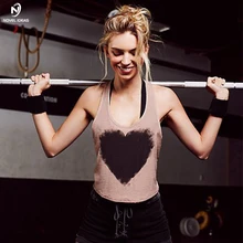 Рубашка новые идеи любовь шаблон Печатный жилет Йога Топ быстросохнущая футболка для женщин дышащий обрезанный жилет без рукавов беговой Топ