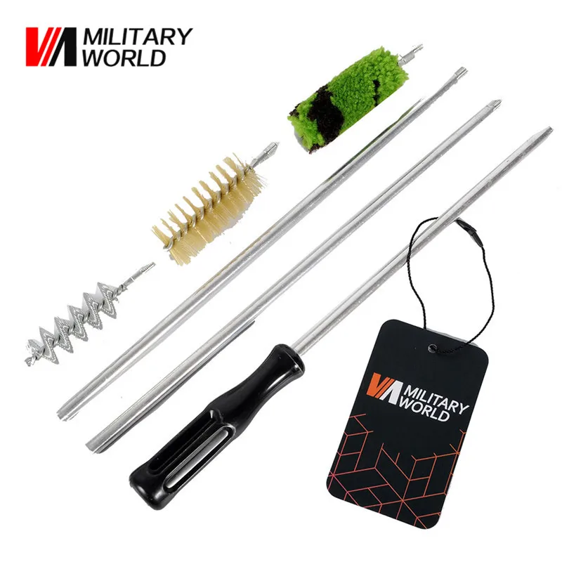 

Military World 6pcs/Set Aluminum Rod Brush Cleaning Kit For 12 GA Gauge Gun Hunting Tactical Shotgun Rifle Cleaning Brush Set
