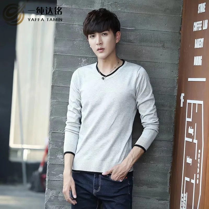 

Brand Men Sweaters And Pullovers Spliced knitting Pullovers for men black gray purple Casual Sweaters male 2017 fashion pullover
