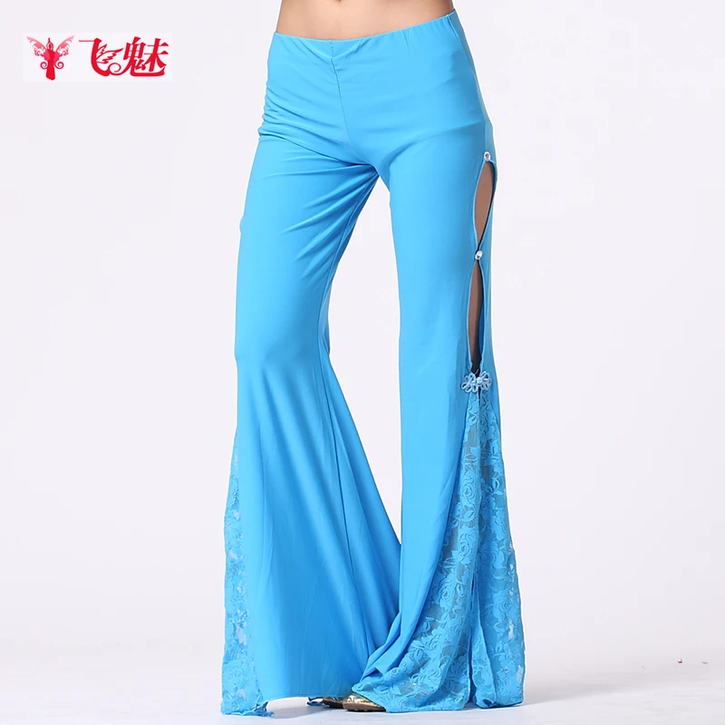 Women Belly dance costume Split ends pants belly dancing crystal cotton