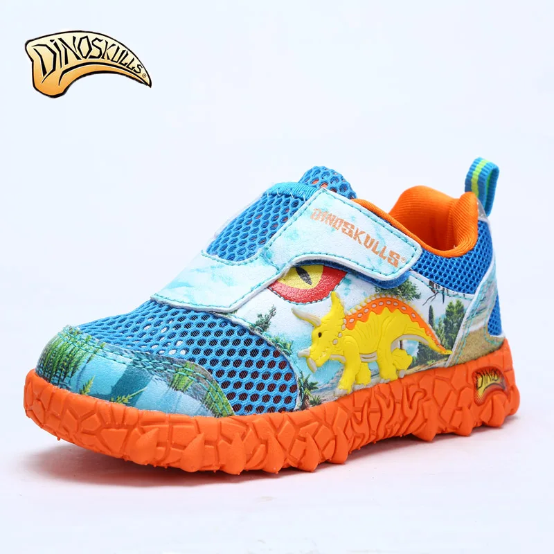 

Dinoskulls Mesh Sneakers Kids Breathable Air Mesh Tenis Infantil Children Sport Shoes Boys Running 3D Dinosaur Casual Shoes
