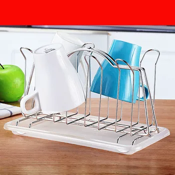 

Fashion upside down cup holder household 304 stainless steel kitchen square storage drain rack (without cup) ZP01161523