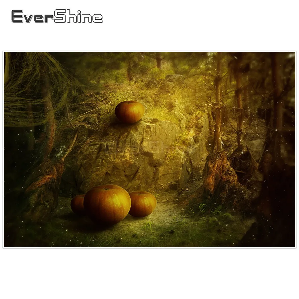 

EverShine 5D DIY Diamond Painting Cross Stitch Scenery Pattern Diamond Embroidery Full Drill Round Halloween Manual Hobby