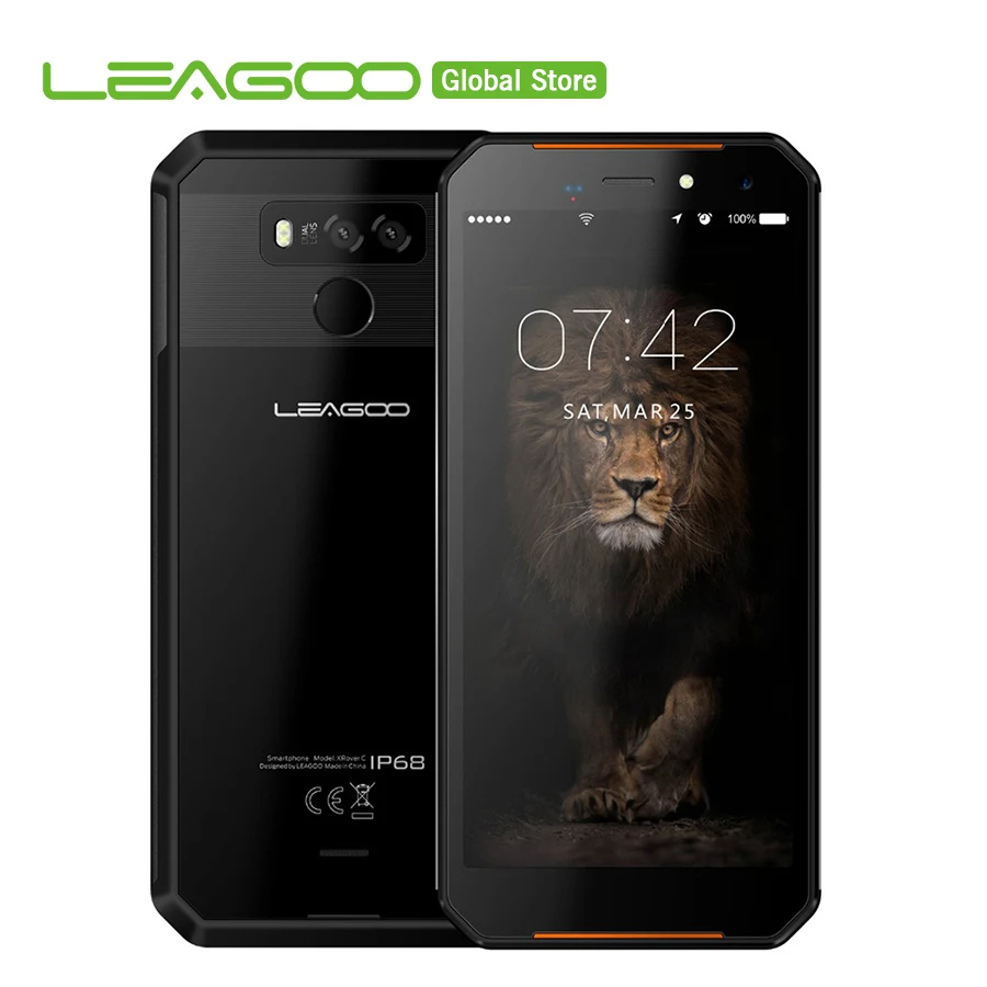 

LEAGOO XRover C IP68 NFC Smartphone 5.72" IPS Quad Core 2GB 16GB 13MP Dual Cams 5000mAh Face Fingerprint Unlock 4G Mobile Phone