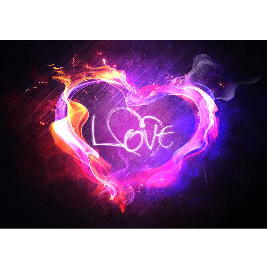 Full Diamond 5D DIY Diamond Painting "Love Heart" 3D Embroidery Cross