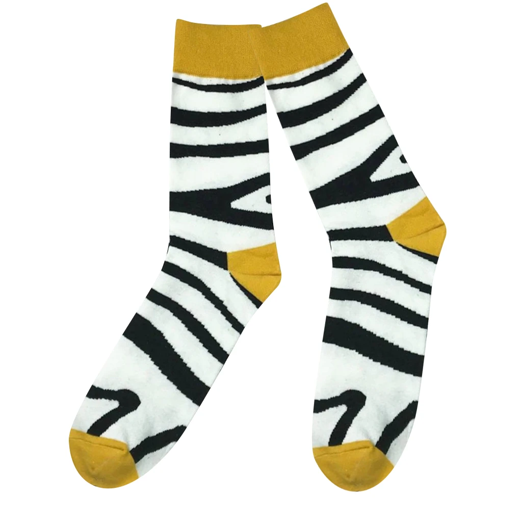 1 Pair Novelty Men’s Casual Cotton Crew Socks Stockings Brightly Colored Animal Patterns