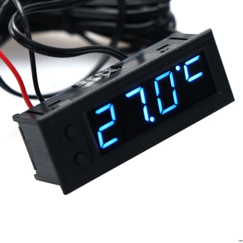 DIY Многофункциональные часы автомобиля температура батарея Напряжение монитор вольтметр DC 12 В