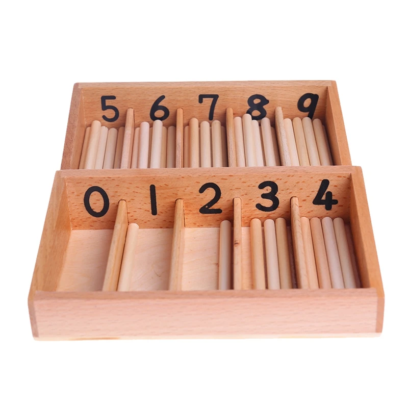 Монтессори деревянная коробка шпинделя 45 шпинделей подсчет математики развивающие игрушки