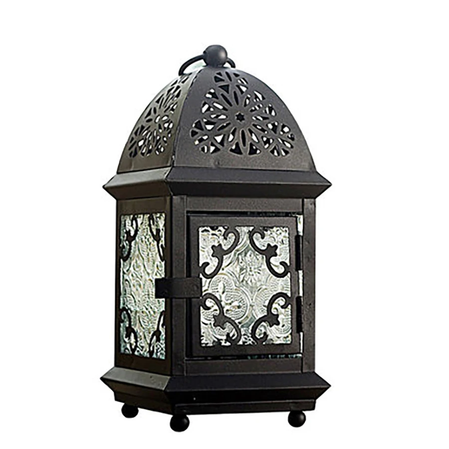 

European Mini Iron Art Candlestick Birthday Candle Moroccan Lanterns Decoration Maison Wick Lantern Candle Accessories 50ZT079