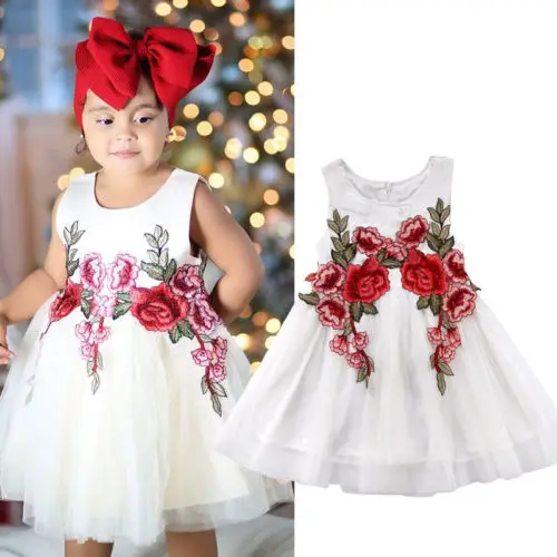 

New Princess Kids Baby Girls Dress Flower Party Dress