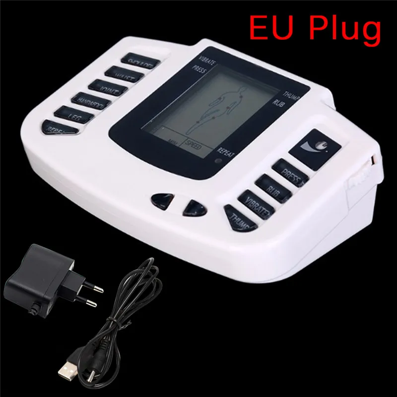 Electrical Muscle Stimulator Slimming Massager Pulse Tens Acupuncture Machine + Slippers +16Pads +USB Cable US/EU Plug Electrical Muscle Stimulator Slimming Massager Pulse Tens Acupuncture Machine + Slippers +16Pads +USB Cable US/EU Plug