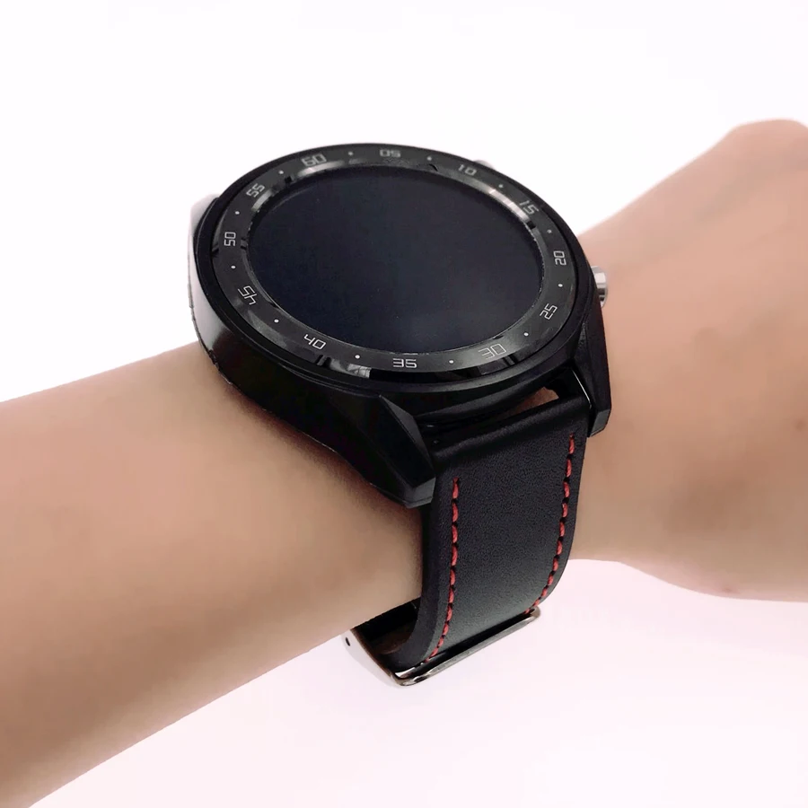 Ремешок для часов Huawei Watch GT кожаный браслет Amazfit Pace/Stratos сменный ремешок Samsung Galaxy 46