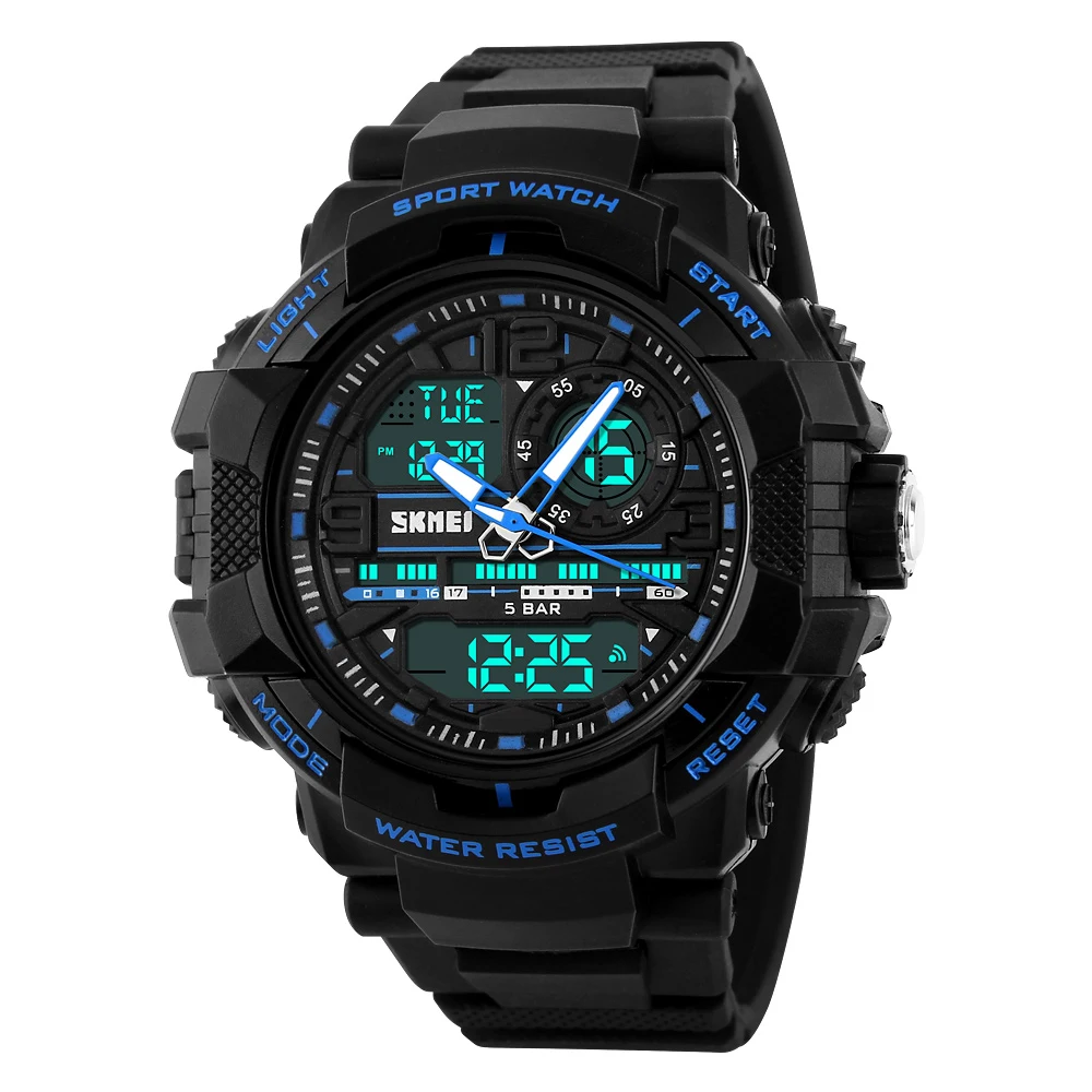 

SKMEI New Sport Watch Men Digital LED Display Watches Waterproof Alarm Dual Display Wristwatch relogio masculino 1164 zk20