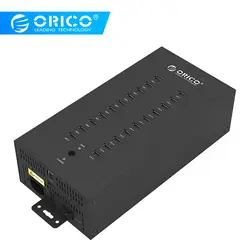 ORICO 20 Порты промышленных USB2.0 концентратор с Режим заряда и дата режим-черный (IH20P)