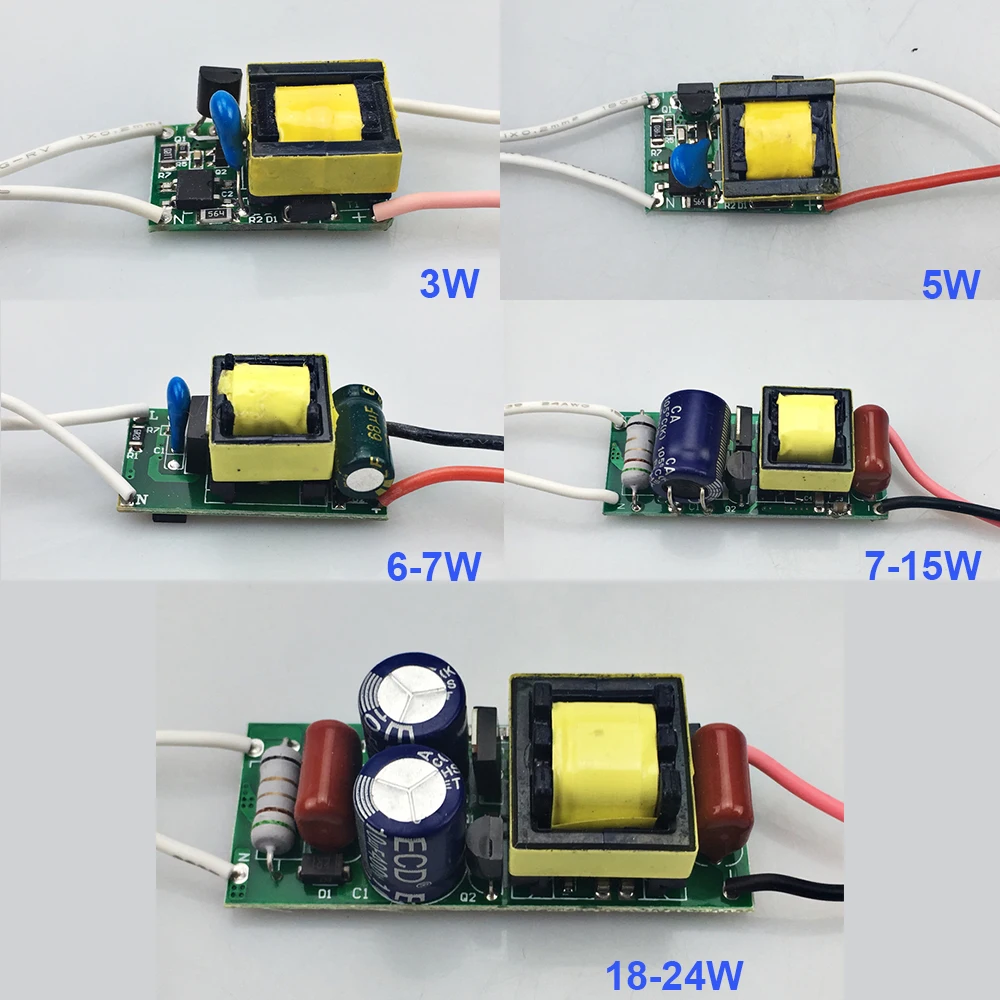 1/5 шт 300mA AC DC 1 Вт 36 Светодиодный драйвер адаптер постоянного тока 85 265V Питание с
