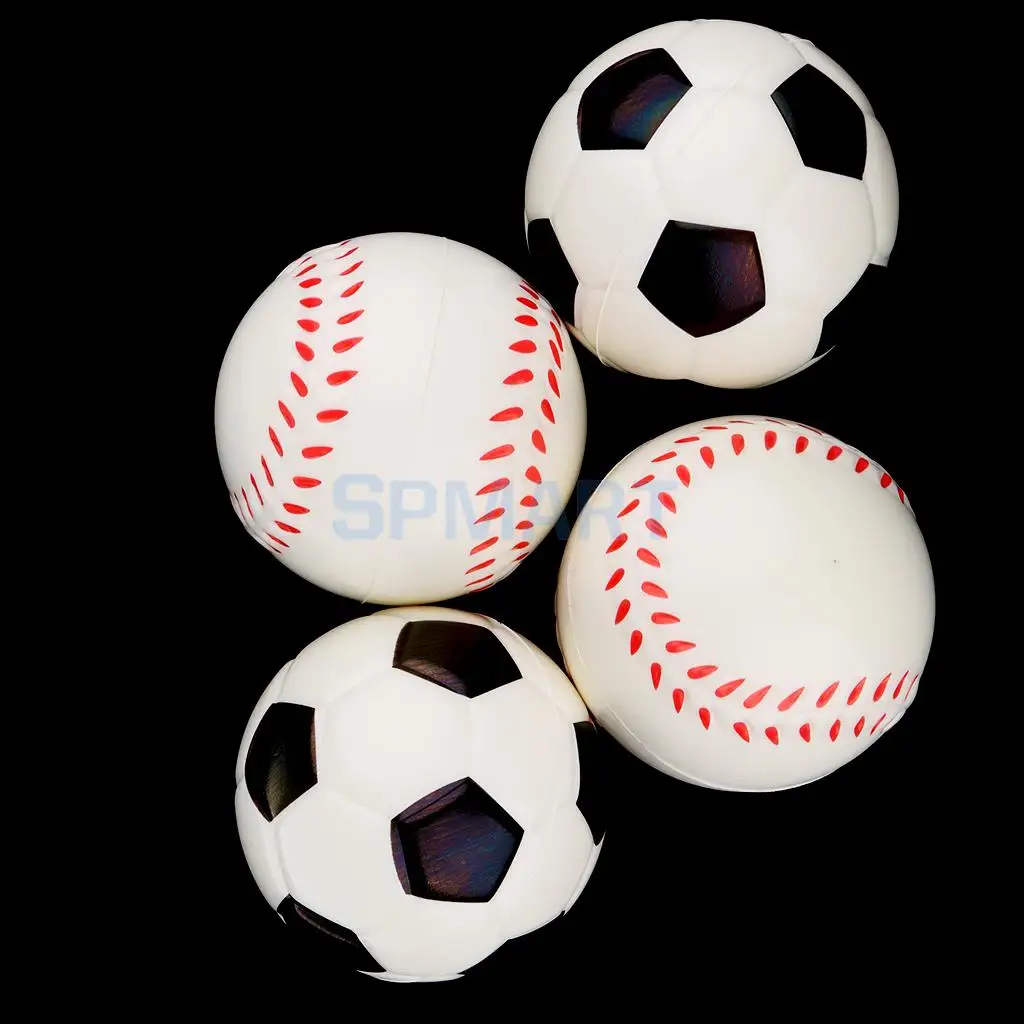 6 шт. мягкий спортивный мяч pu губка надувной мяч сжимая игрушки забавные игрушки вечерние мешок наполнители 10 см