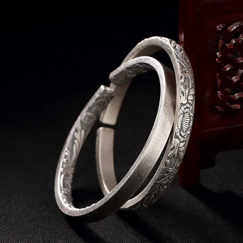 

2018 Sale Armbanden Voor Vrouwen Restoring Ancient Ways Is The Modern Open High-grade Joker Antique Bracelet Wholesale Sterling