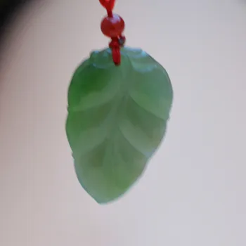 

Certificate Free Shipping Authentic Natural Hetian stone Pendant leaves Yushu Prosperity Flourishes Upscale Pendant Jewelry