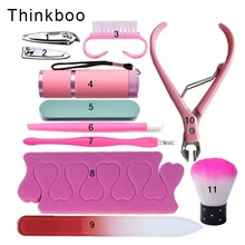 11 шт. пилка для ногтей маникюрный набор с резаком машинка для стрижки ушей вилка мертвой кожи Уход за ногтями наборы из нержавеющей стали персональный чехол