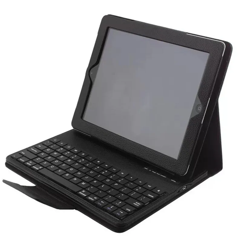 

Bluetooth Keyboard Case for iPad 2, Detachable Bluetooth Keyboard Case Leather Stand Case for iPad 2 For iPad 3 For iPad 4 Case