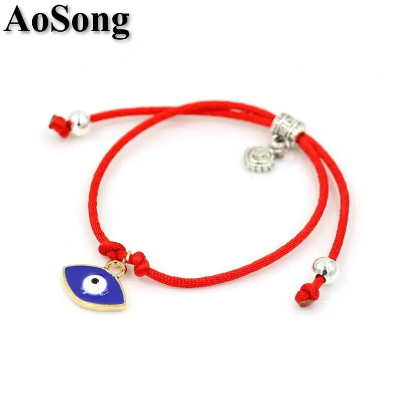 

BPPCCR Lucky Red Rope Thread String braided Chakra Bracelets For Women Girl Boy Blue evil eyes Reiki hombres mujer pulseira