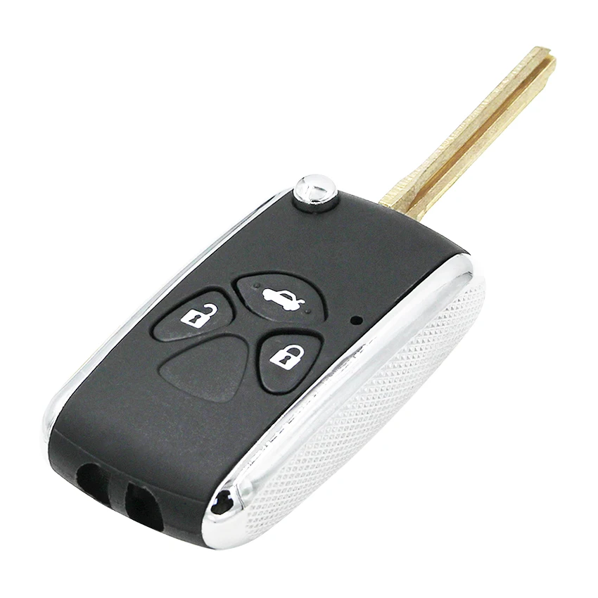 Модифицированный 3 кнопки Складной флип дистанционного ключа оболочки чехол для пластиковая пилочка для ногтей Rav4 Avensis Celica Prado Echo Tarago лезвие toy43