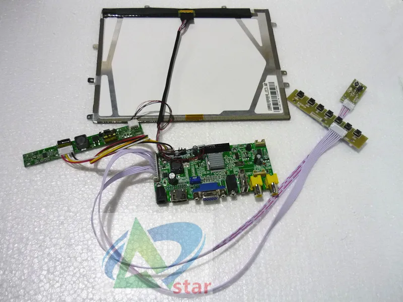  HDMI+2AV+VGA+Rear View Driver Board+USB function+audio output +9.7 inch LTN097XL01 1024*768 On-boar