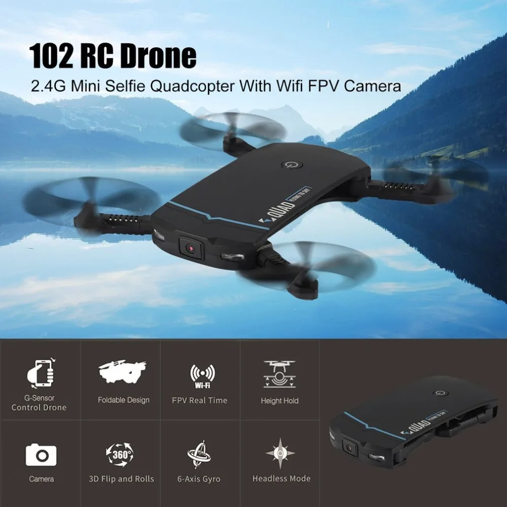 descuento Real Mini helicóptero altitud Flips RC GTENG tiempo con Selfie Cámara 3D FPV sin Plegable Último de Quadcopter en Drone Wifi Stop118 15 descuento Real Mini helicóptero 15