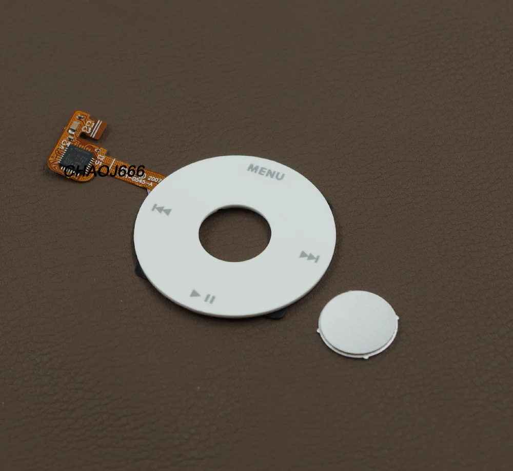 

White Clickwheel Click Wheel + Silver Central Button Key for iPod 6th 7th Classic 80GB 120GB Thick Thin 160GB