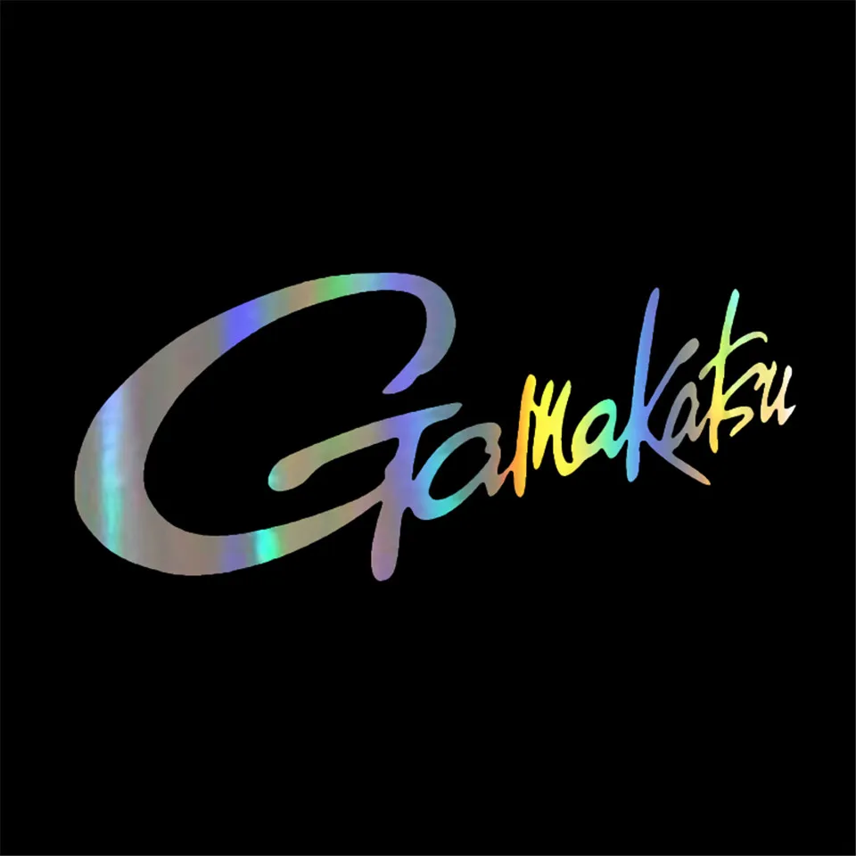 1PCS Personality Fun Car Stickers GAMAKAKU Outdoor Sports Fishing Car Styling Stickers BlackSilverlaser (4)
