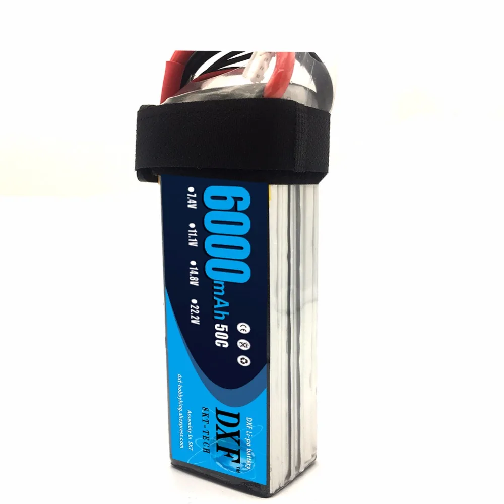 DXF Lipo батарея 4S 6000mAh 14 8 V пакет 50C для TRX X MAXX 1/7 неограниченный|Детали и аксессуары| |