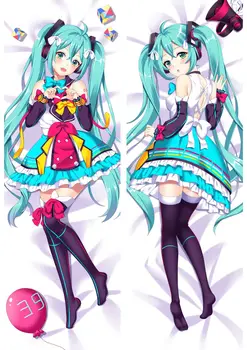 

Anime Cartoon Hatsune Miku Double-sided Hugging Pillow Case Pillow Cover Pillowcase Peach Skin 2 Way 810085