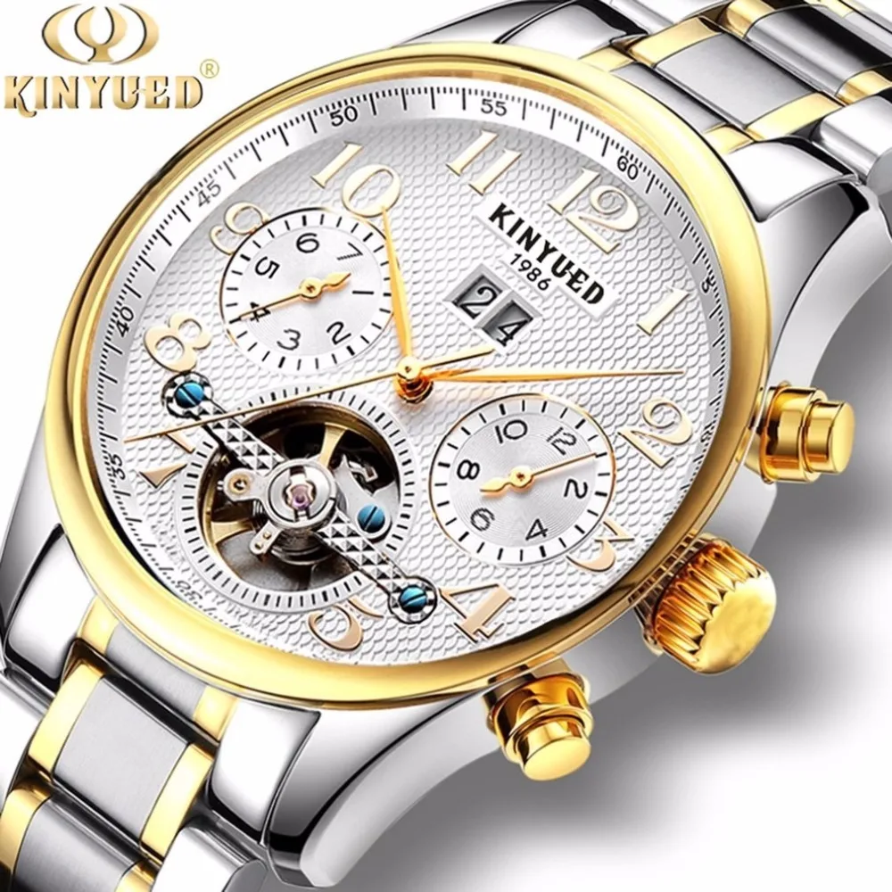 KINYUED 1986 Classic Skeleton Tourbillon Orologio Meccanico da Uomo con  Cassa Dell'orologio In Pelle/Acciaio Inox A Carica Automatica  Horloges|Mechanical Watches| - AliExpress