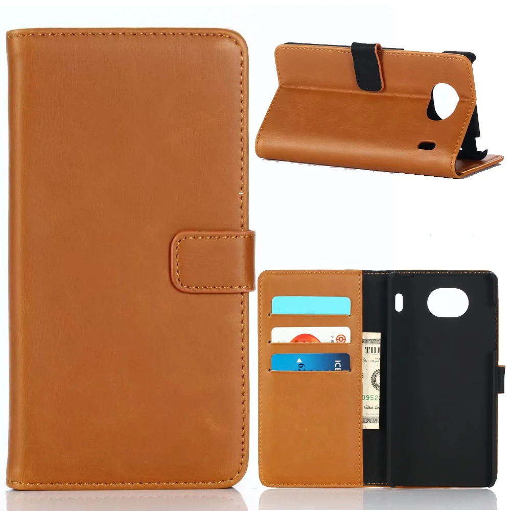 30pcs/lot 3 Card Slots Stand Vintage Crazy Horse Wallet