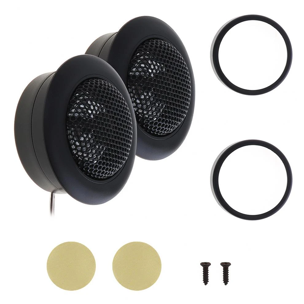 2pcs Black 800W YH120 Car Horn Dome Tweeter Audio Loudspeaker Car