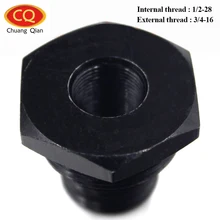 Chuang Qian Acessórios Preto Adaptador de Rosca do Filtro de Óleo 1/2-28 para 3/4-16 Automotive Fastener Parafuso