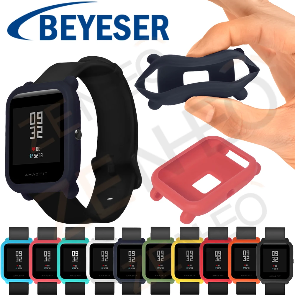 

Smart Accessories Protector Frame Colorful Case Cover Shell for xiaomi Huami amazfit bip Pace Youth Watch Soft Silicone cases