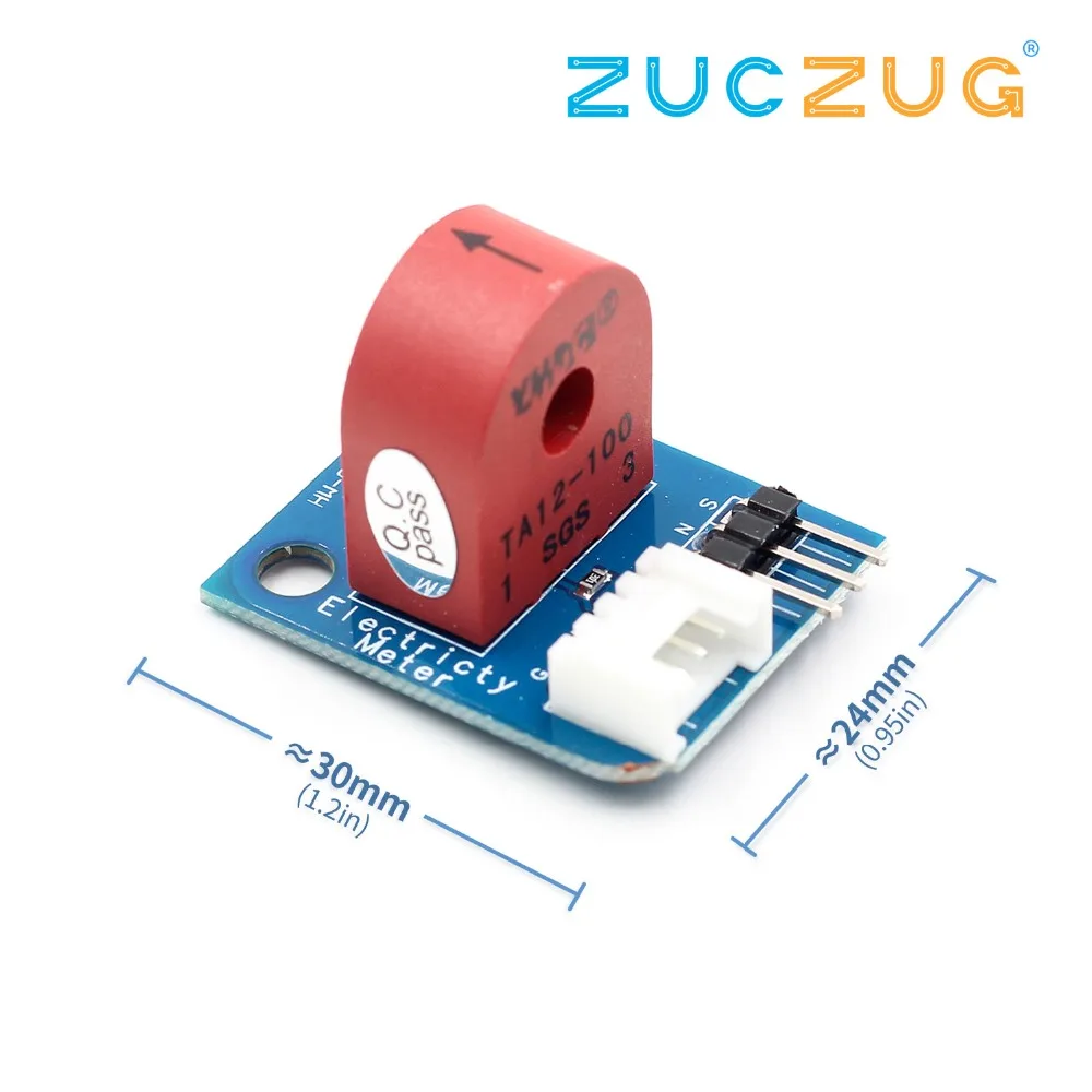 

Electricity Meter(Analog) AC Current Sensor Current Transformer 5A 5V Power Supply Analog Current Meter Module