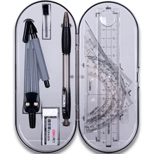 

Compasses Students Stationery straight Ruler Triangular Ruler Triangle Board Math Set Compass Protractor Mathematic Geometry