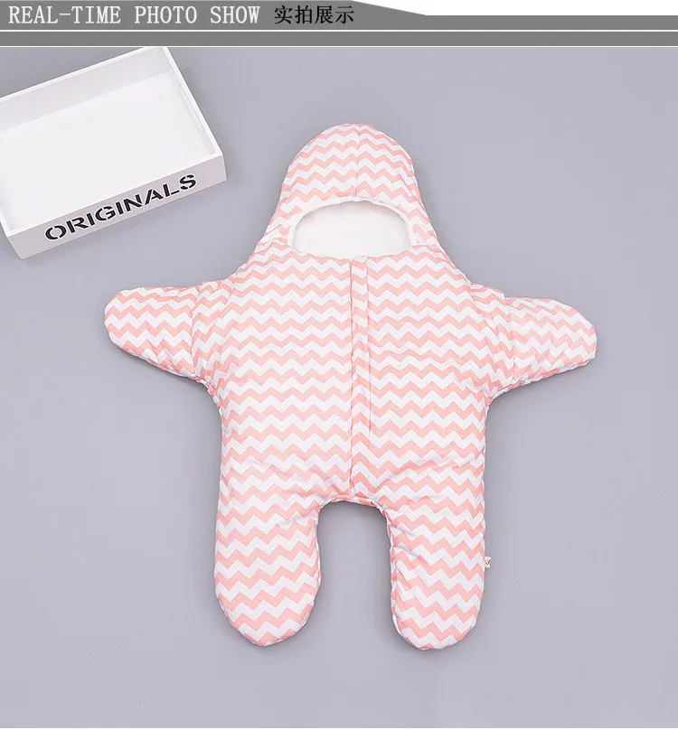 Мода для новорожденных в спальный мешок звезда полосатый рисунок для предотвращения Kick одеяло для детей сфотографировать пеленание 3 цвета