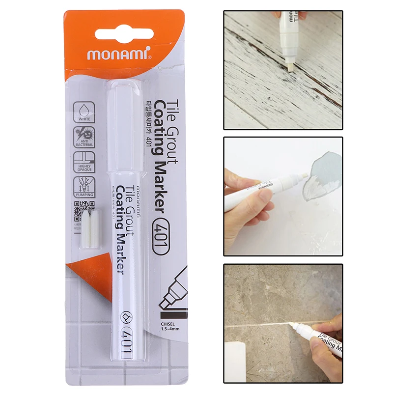 1pc White Tile Gap Repair Pen White Tile Refill Artline Grout Pen Waterproof Mouldproof Filling Agents Wall Porcelain