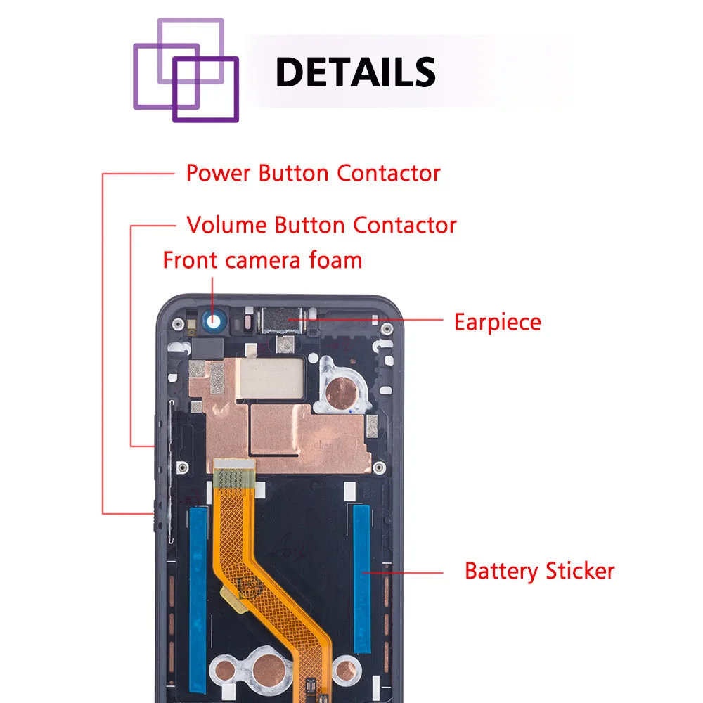 Witrigs For HTC U11 LCD Display Touch Screen Digitizer Assembly with Frame Replacement (4)