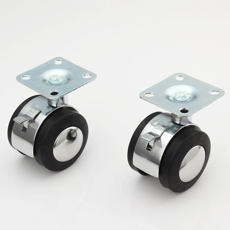 

2pcs Dia. 1.5 inches / 2 inches or 41mm/50mm Furniture Caster Nylon Black Wheel Chair Table Replacement