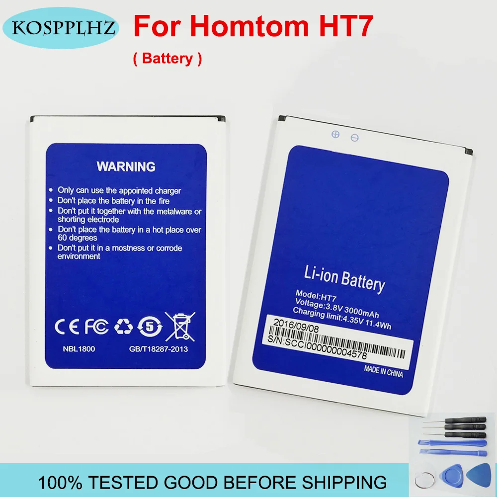 

Homtom HT7 Battery 3000mAh Original For HOMTOM HT 7 Pro HT7-Pro Smart Phone Bateria Batterie Baterij In Stock