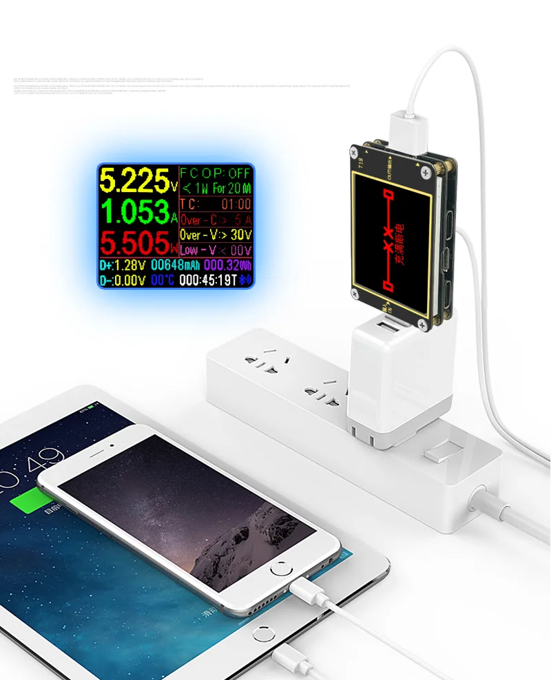 Приложение 3,0 HD цветной TFT USB Тестер dc Цифровой вольтметр Амперметр voltimetro power bank Напряжение вольтметр измеритель Электрический доктор