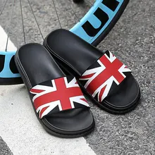 AD AcolorDay 2017 Fashion Unisex Summer Men Slippers Brith Style Designer Flip Flops Men Shoes Genuine Leather Brand Beach Shoes