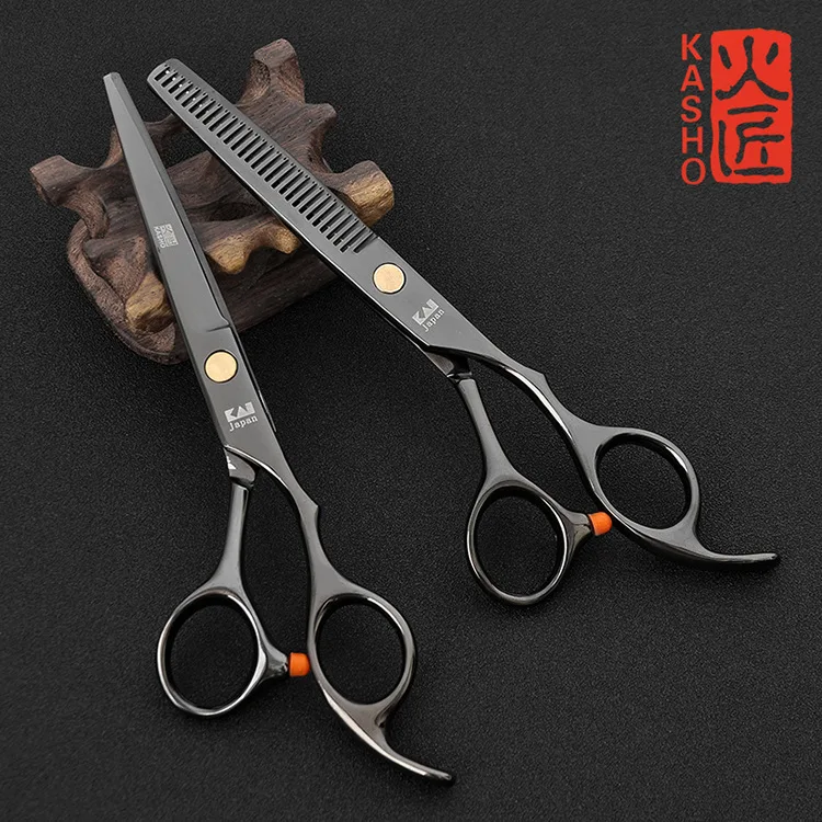 

Japan 440c Kasho Scissors for Hairdressers Barber Shop Supplies Titanium Professional Hairdressing Scissors for Cutting Hair