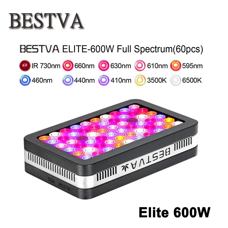 BestVA led grow light full spectrum Elite 600W lamp for plants indoor grow led grow tent greenhouse hydroponic Red/Blue/UV/IR BestVA led grow light full spectrum Elite 600W lamp for plants indoor grow led grow tent greenhouse hydroponic Red/Blue/UV/IR